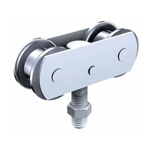 Mantion – Ferrure porte coulissante 150kg – Déplacement droit – Galet Delrin pour mouvement silencieux – Monture pivotante robuste (1/3)