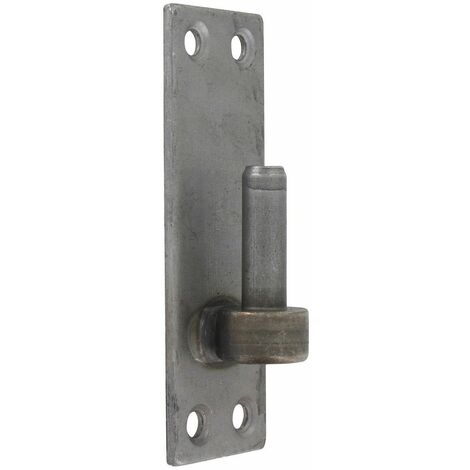 Torbel – Gond de porte sur platine rectangulaire en acier brut 12mm x 130mm – Fixation robuste pour bois dur – Résistant aux chocs - BRUT 12 X