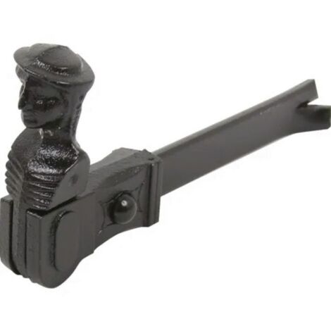 Arrêt bergère à sceller époxy noir – Acier haute qualité – Résistant aux intempéries et à la corrosion – Fixation stable et discrète – Jardinier Massard (1/5)