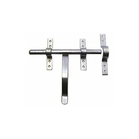 Verrou vervelle renforcé zingué avec pattes 14 – Résistant pour bois dur – Installation facile en intérieur et extérieur – Usage professionnel – Mermier (1/2)