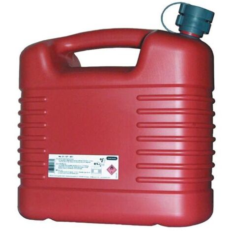 Pressol – Bidon pour voiture 10 L rouge avec bec verseur – Très solide pour transport de liquides – Poignée pratique – Bouchon à visser