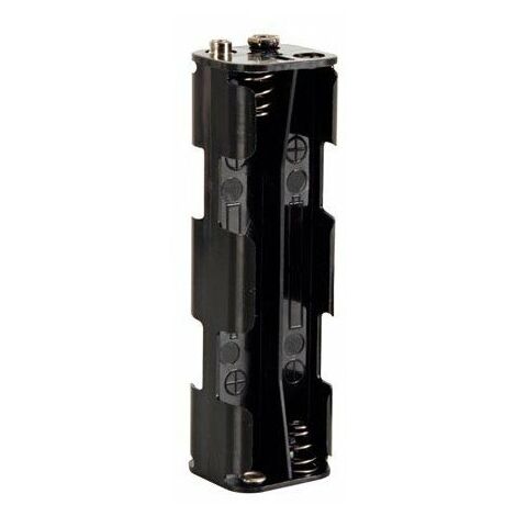 Velleman BH382B Support de pile 8x LR6 (AA) raccordement par empreinte pile 9V (L x l x H) 108.5 x 31.5 x 29.5 mm V44352
