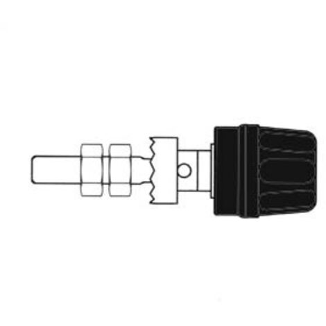 Hirschmann DOUILLE 4mm - LONGUE TIGE - NOIR (PK 10A) (1/3)