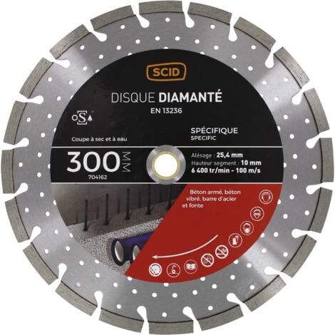 Disque ventillé béton métal  300 25,4/20