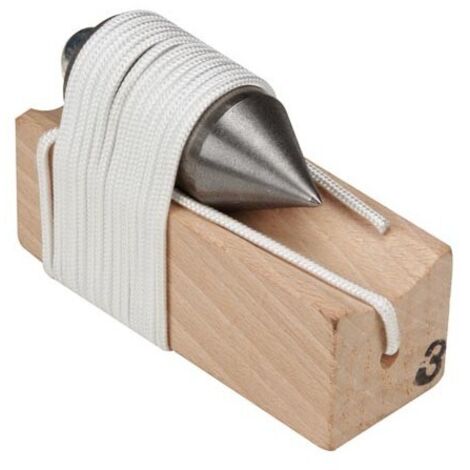 Fil à plomb sur bloc pointu 300 g HE952300 – Précision pour travaux de nivellement – Conception robuste pour verticalité parfaite - RI7683