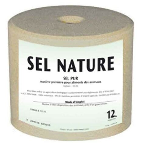 Bloc à lécher sel naturel 12kg – Apport en minéraux pour chevaux – Favorise l'hydratation et la vitalité – Résistant aux intempéries (1/2)