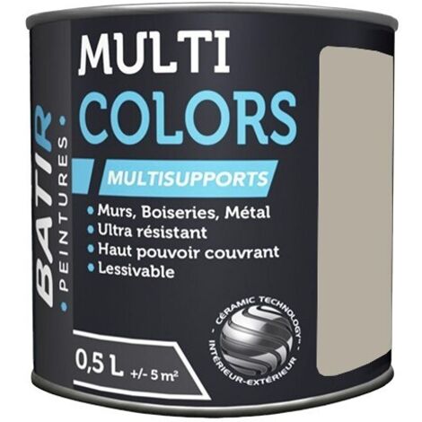 Peinture Batir Multi-supports Satin Soyeux 0,5 L Brun Hiver (1/2)