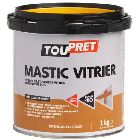 Toupret – Mastic blanc pour rebouchage souple sur bois – Résistant aux intempéries – Application manuelle – 1 kg - MABLA01D