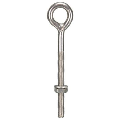 Perel – Piton à boulonner en acier inoxydable AISI 304 – Ø 8 mm – Longueur 130 mm – Fixation pour toiles solaires et hamacs - GSSA3