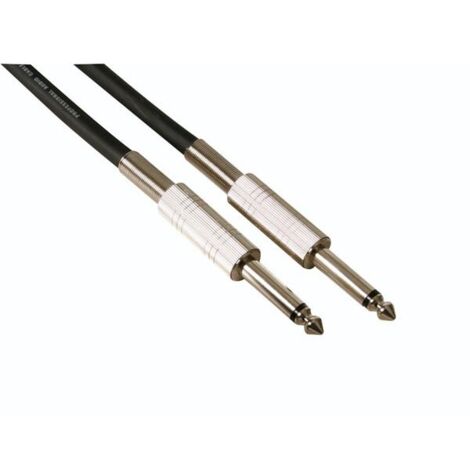 HQ-Power Câble d'enceinte, 2 x jack 6.35 mm, mono, 10 m, protection de câble parfait pour la transmission sonore (1/5)