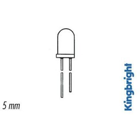 Led Bicolore + Bipolaire Rouge/verte 5mm - Blanc Diffusant (1/2)