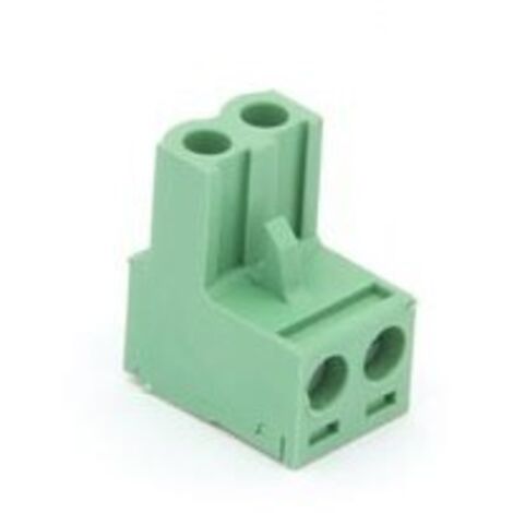 Velleman – Bornier femelle emboîtable 2 pôles TENF02 – Capacité 10A 300V – Pour câbles AWG 12 – Polyamide 66 – Utilisation sur PCB - RI1271