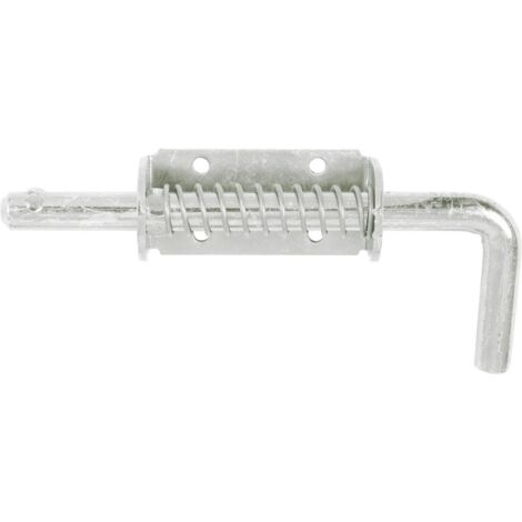 Verrou pistolet à ressort 14mm inox zingué blanc - JARDINIER MASSARD - 522381