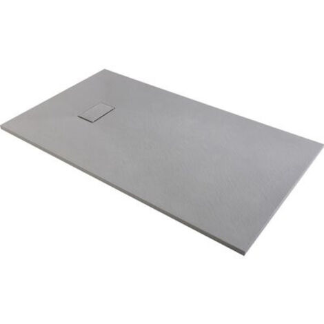 Odyssea – Receveur de douche à encastrer extra-plat 180 x 90 cm – Effet pierre – Antidérapant classe C – Compatible PMR – Installation flexible (1/5)