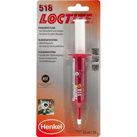 Rectifjoint Loctite 518 25ml étanchéité Haute Performance Plans De Joint Métal - Henkel (1/2)