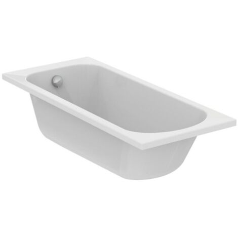 Porcher – Baignoire rectangulaire 160x70 cm en acrylique – Pose libre ou encastrement – Piétements métalliques réglables – Vidage non inclus