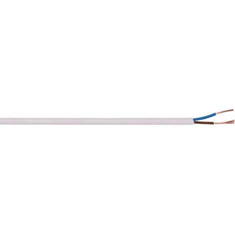 Câble H05vvf Blanc 2x1mm2 Câble Souple D'alimentation 2x1mm2 - Electraline (1/2)