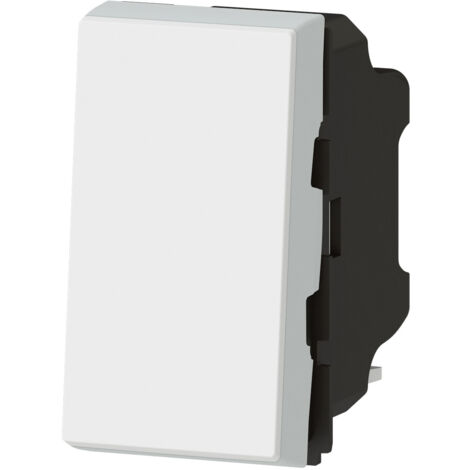 Legrand – Interrupteur va-et-vient lumineux Mosaic – Plastique blanc brillant – Fixation par vis – Installation simple sans outil