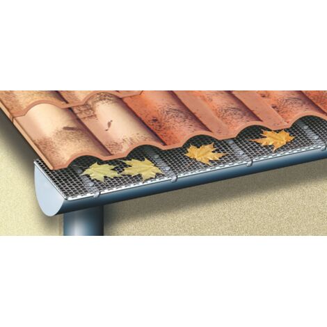 Feuille De Protection Pour Gouttière – 6 M X 17 Cm – Noir – Anti-feuilles Et Débris – Facile à Installer Avec Clips