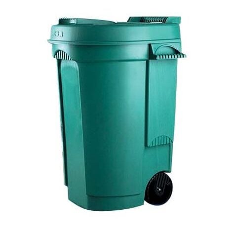 Poubelle 110 L A Roulette Vert - EDA