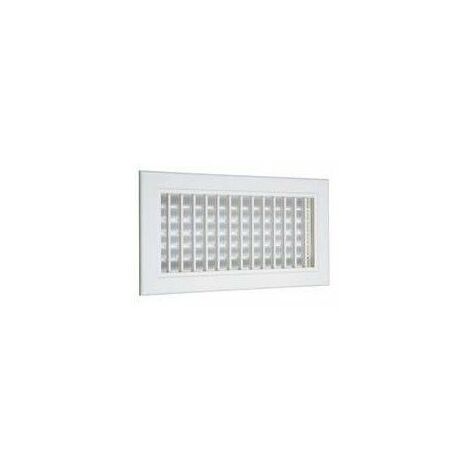 Atlantic – Grille de soufflage double déflexion 200x100mm – Fixation clips à friction – Étanchéité renforcée – Ailettes mobiles RAL 9010 - GDF-ABS-535990 (1/5)