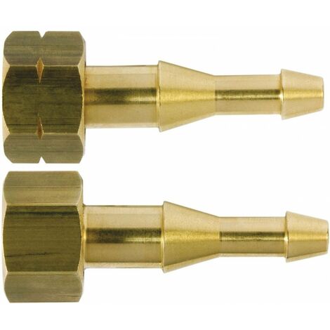 Castolin – Ecrou M16 avec douille olive double étage pour tuyaux Oxygène et Acétylène – Sortie pour tuyaux 6,3 et 10 mm – Soudure et découpe à flamme