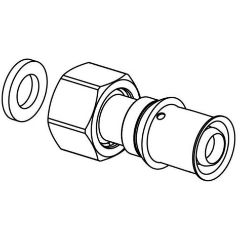 RACCORD À SERTIR ÉCROU LIBRE UPONOR Ø16 - F20X27MM 1070603