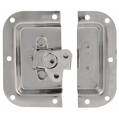 Verrou papillon encastré en métal blanc – Dimensions 105 x 102 mm – Spécial flight cases et road cases – Protection efficace équipements (1/2)