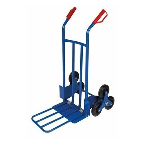 Velleman – Diable monte-escalier 6 roues – Charge max 150 kg – Roues en caoutchouc pour adhérence optimale – Acier robuste pour charges lourdes