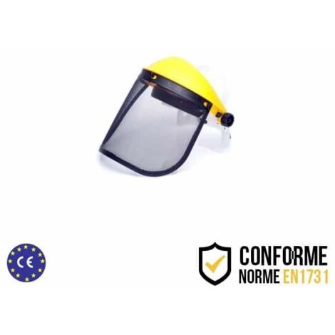 Visière De Protection Professionnelle à écran Grillagé Relevable. Réglage Du Tour De Tête Par Crémaillère. Norme En1731. (1/3)
