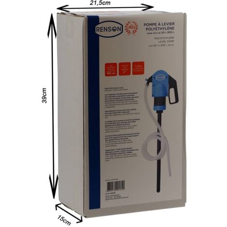 Pompe à levier polyéthylène pour fût - débit 500 ml par coup