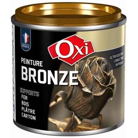 Peinture effet métal 60ml bronze – Finition satinée pour bois et métal – Résistante aux chocs et rayures – Application intérieure et extérieure – OXI