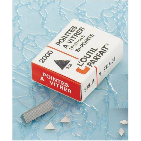 Boite 2000 Pointes Triangles L'Outil Parfait pour appareil à vitrer de 10 à 11mm Bi-pointe