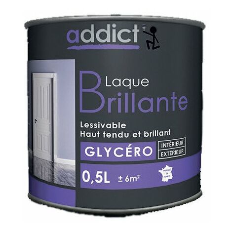 Peinture Laque Glycéro Brillant 0.5 Litre Blanc Casse - Addict (1/2)
