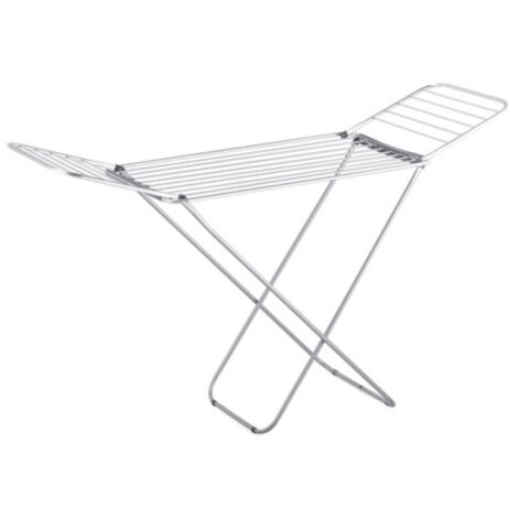 MSV – Etendoir à linge à ailes 20M en aluminium – Séchage extérieur et intérieur – Pliable pour gain de place – Dimensions 175x50x110cm