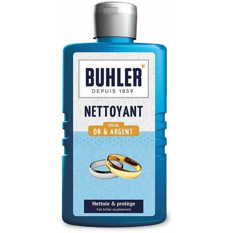 Nettoyant argent/or 150ml – Formule antioxydante pour or, argent, chrome, inox – Brillance durable et protection contre ternissures – Buhler