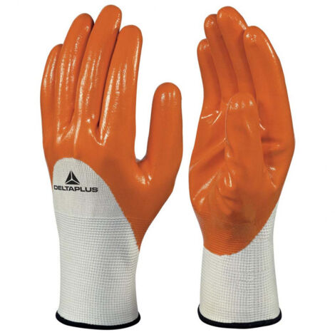 Gant Delta Plus Nitrile Orange Adhérence Et Protection Polyvalente - Delta Plus (1/4)