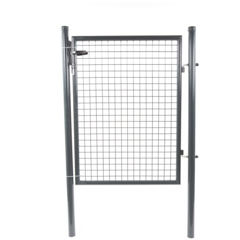 FILIAC Portillon grillagé GRIS - H. 1,75 x L. 1,00 m + serrure