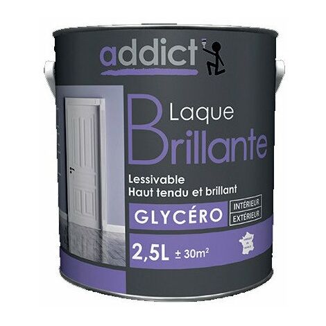 Peinture Laque Glycéro Brillant 2.5 Litres Noir - Addict