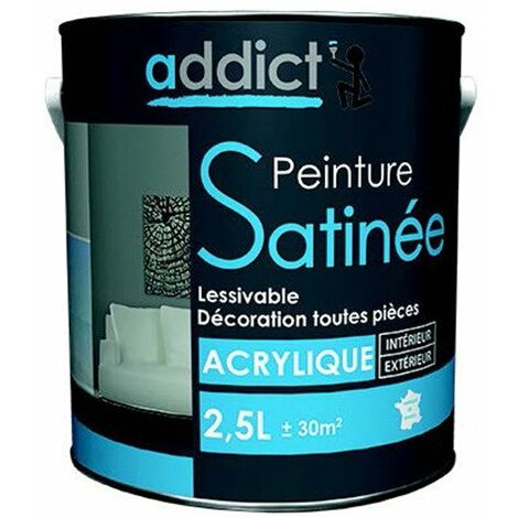 Peinture Acrylique Satin 2.5 Litres Manganese - Addict