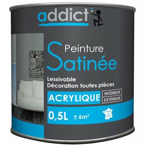 Peinture Acrylique Satin 0.5 Litre Pluie D'été - Addict
