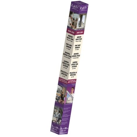 Film adhésif miroir sans tain 75 x 250 cm – Support PET cristal 23 microns – Adhésif acrylique 13 gr/m2 – Résistance thermique -20°C à 80°C – Réflectiv - MIR500