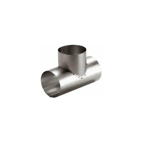 Atlantic – Té équerre galvanisé 90° Ø 125mm – Raccord mâle/mâle/mâle pour réseaux aérauliques – Température d'utilisation -30°C à +100°C