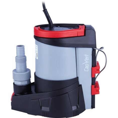 Capvert – Pompe vide-cave eau claire 550W – Débit 10 m³/h – Aspiration jusqu'à 1 mm – Modes automatique, manuel, serpillère – IPX8