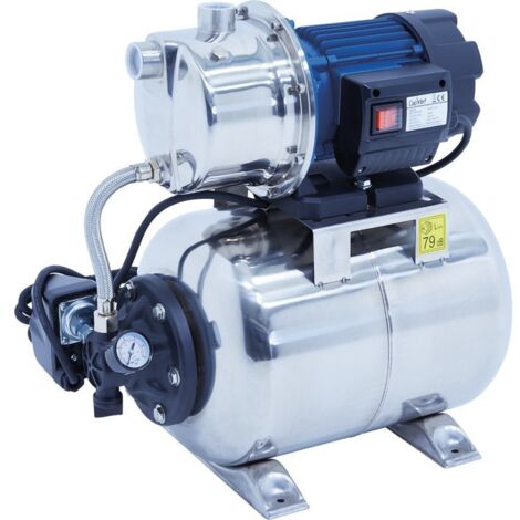 Capvert – Groupe de surpression monocellulaire inox 1000 W – 24 L – Pression 4,5 bar – Débit 4,5 m³/h pour installations domestiques