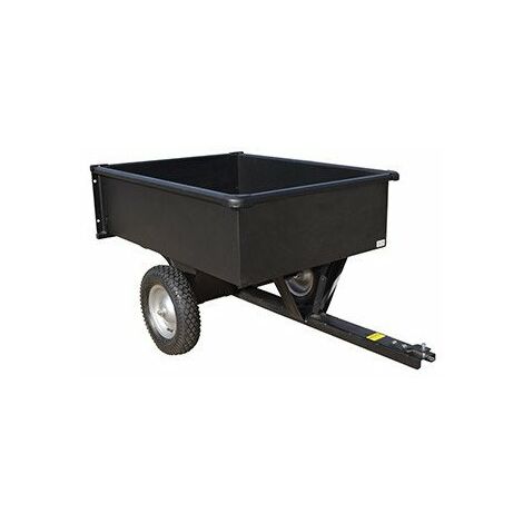 Remorque Avec Benne Soudée, Capacité 226kg, Panneau Arrière Amovible, Pneumatiques 12''