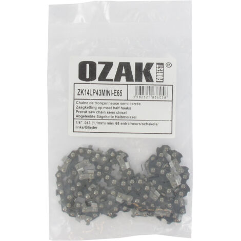 Chaîne De Tronçonneuse OZAKI .325 E66 - Traitement Titanium, Jauge 1.1mm, Profil Semi-carré - 66 Entraîneurs - 9