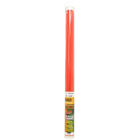 Tube 30 Brins Fil Nylon Carré Ozaki Premium - Longueur: 42 Cm, ø: 3,00 Mm. (1/2)