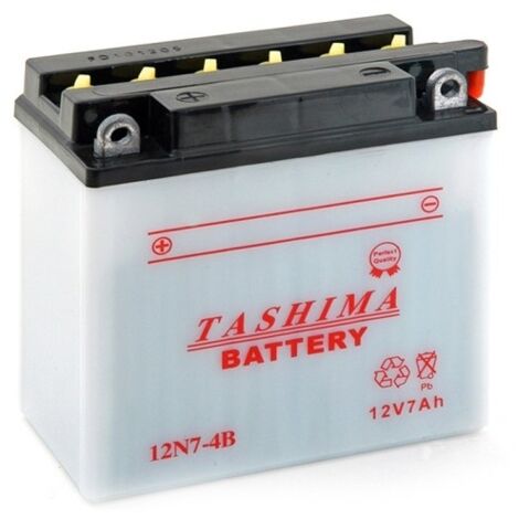 Batterie Plomb Tashima 12v, 7a. L: 135, L: 75, H:133mm, + à Gauche. (livrée Avec Acide Séparé). - Batterie à Mettre En Acide Ava (1/2)