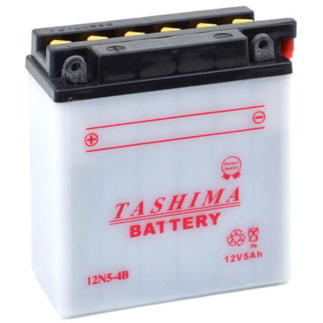 Batterie Plomb Tashima 12v, 5a. L: 120, L: 60, H:130mm, + à Gauche Pour Motos. (livrée Avec Acide Séparé). - Batterie à Mettre E (1/5)
